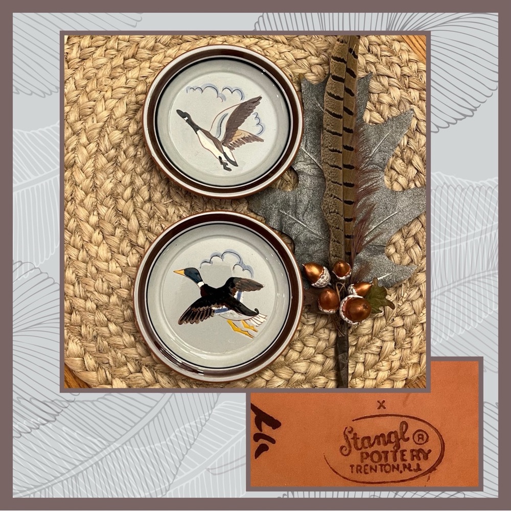 Stangl Pottery Sportsman 5011 Goose and Duck Sportsmen's Giftware Series 2pc set